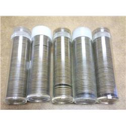 5 ROLLS OF LINCOLN CENTS 1945-S-49-S SOLID ROLLS