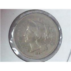 1867 THREE CENT PIECE (NICKEL)