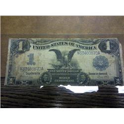 1899 US LARGE SIZE $1 SILVER CERT. BLACK EAGLE