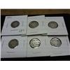 Image 1 : 1902, 05, 06, 07, 08, 09 BARBER DIMES 6 COINS