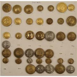 39 Antique Police and Emergency Service Buttons