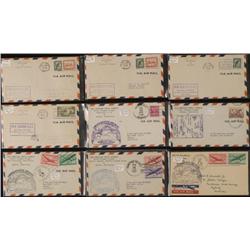 9 First Flight Covers Australia, New Zealand 1940, 1947