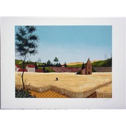 Gerard Lapagesse Naive PICKING POPPIES LE Art Print