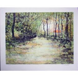 Signed P. Gates Lush and Green LE Art Print THE RIVER