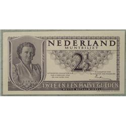 Netherlands Crisp UNC 1949 2 1/2 Gulden Currency