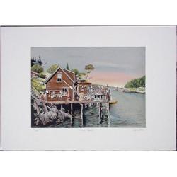 Atmospheric LOBSTER SHANTY Signed LE Art Print Stevens