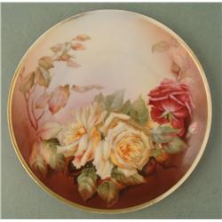 Thomas Bavaria Pallanza Hand Painted Rose 10 In Plate