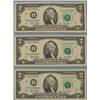 Image 1 : (3) 2003 $2 Bills Consecutive # Minnesota Notes UNC