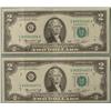Image 1 : 2 UNC 1976 Consec # $2 Dollar Note Bills G Mint Chicago