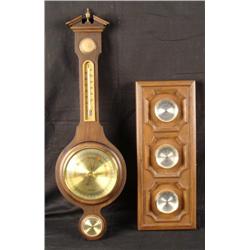 2 Vintage Barometers Springfield US,Tradition W Germany