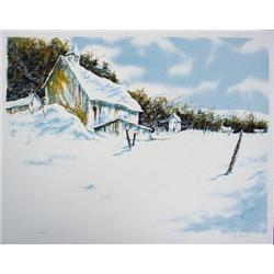 Rural WINTER Landscape Signed Numbered Fine Art