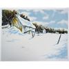 Image 1 : Rural WINTER Landscape Signed Numbered Fine Art