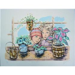 Mary Vickers Signed LE GROWING TOGETHER II Art Print