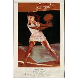 Olympic Womens Tennis Poster D. Friedman 1996 Atlanta