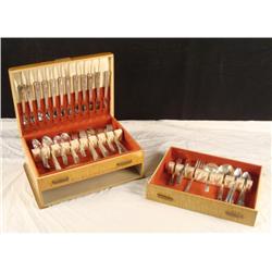 134 Pc Rogers Treasure Silver Overlaid Service for 16