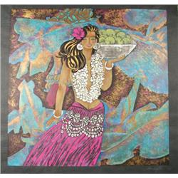 Zhou Ling HARVEST SEASON Yunnan School Rice Art Print