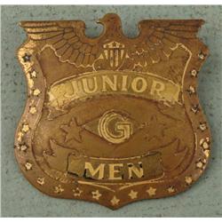 Junior G-Men Badge Vintage Premium Melvin Purvis FBI