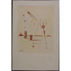 LASTRE Sepia Limited Edition After Dali Color Etching