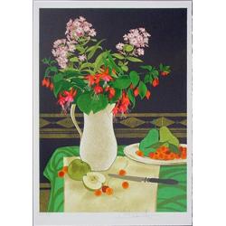 Bold Fruit + Flower STILL LIFE Signed LE Art Special