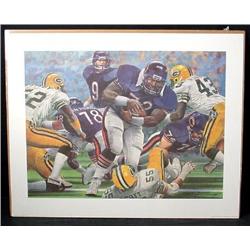 1985 Bears Packers Fridge Touchdown Art Print Corning