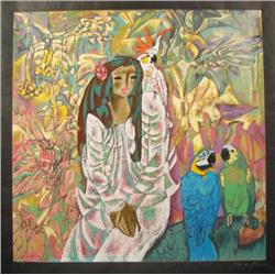 Zhou Ling QUIET MOMENT Yunnan School Print Rice Paper