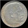 Image 1 : 1939E Nazi Germany 2 Mark Silver Hi Grade ERROR (COI-8085)