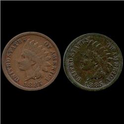 1885 Indian Cent Lot of 2 Hi Grade (COI-7495)