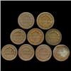 Image 2 : 1859 Indian Cent Lot of 9 Better Circulated (COI-7444)