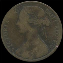1861 Britain Victoria Penny Better Grade (COI-7044)