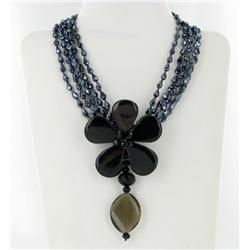 750ct Agate & Crystal Necklace (JEW-2495)