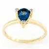 1.03ct London Bl Topaz Diamond 9k Solid Gold Ring (JEW-9458X)