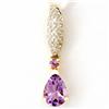 .93ct Natural Amethyst Diamond 9k Gold Pendant (JEW-9299X)