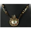 Tibet Turquoise Nickel Snuff Bottle Necklace (ANT-1105)