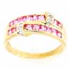1.66ct Pink Sapphire Diamond 9k Yel Gold Ring (JEW-9439X)