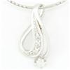 .15ct Genuine Natural Diamond 9k Wht Gold Pendant (JEW-9290X)