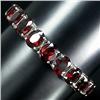 183ctw Top Red Garnet Sterling Bracelet  (JEW-2273)