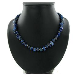 179ct Lapis & Nickel Bead Necklace (JEW-2168)
