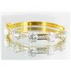 Image 1 : 89ctw Lab Diamond 22k Gold Vermeil Bracelet (JEW-2343)