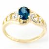 1.11ct London Bl Topaz Diamond 9k Gold Ring (JEW-9352X)