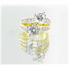 31ctw Lab Diamond 22k Gold Vermeil Ring (JEW-2368)