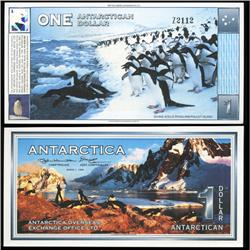 1996 RARE Antartica $1 Crisp Unc Note (CUR-05709)