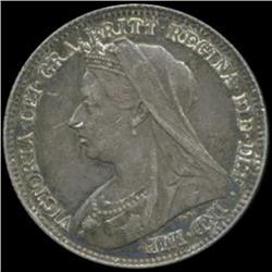 1896 Britain Victoria 6 Pence High Grade (COI-7043)