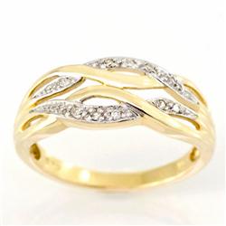 .10ct Genuine Natural Diamond Ring 9k Yel Gold (JEW-9448X)