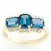 2.1ct London Bl Topaz 24 Diamond 9k Yel Gold Ring (JEW-9372X)