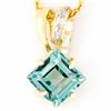 2.12ct Natrl Green Topaz Diamond Pendant 9k Gold (JEW-9294X)