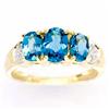 2.12ct London Bl Topaz Diamond 9k Gold Ring (JEW-9411X)