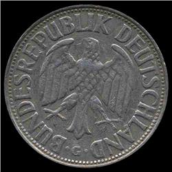1957G Germany 1 Mark Hi Grade RARE (COI-8143)