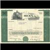 1980s Hecks Stock Certificate Scarce 100+ (COI-3438)