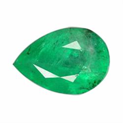 1.12ct Natural Mint Green Zambian Emerald Pear (GEM-19550)