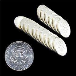 1964D JFK 50c Silver BU MS64/65 16pc Roll (COI-7873)